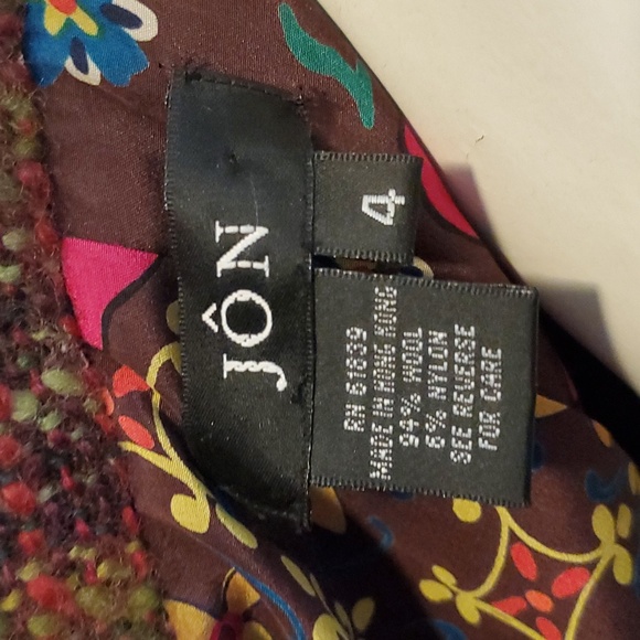 EUC Vintage early 90s "Jon" by Teri Jon Embellished Wool Blend Suit - Picture 8 of 8